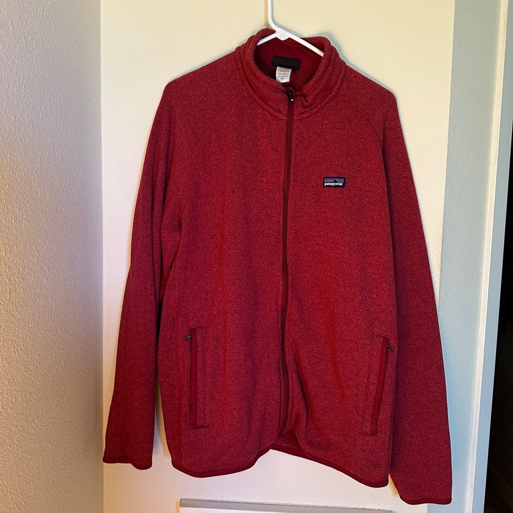 Men’s red Patagonia zip up